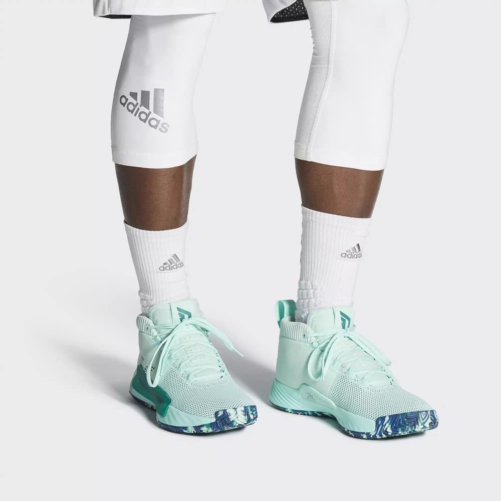Adidas Dame 5 Tenis De Basketball Turquesa Para Hombre (MX-47015)